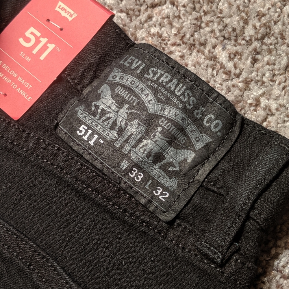 Levi's 511 slim stretch black jeans